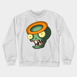 Green Zombie Face Crewneck Sweatshirt